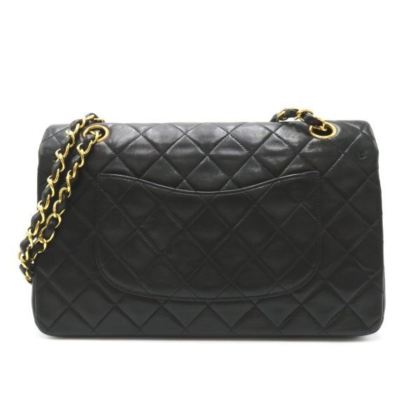 2101217849142 2 Chanel Matelasse Double Flap Chain Shoulder Lambskin Black