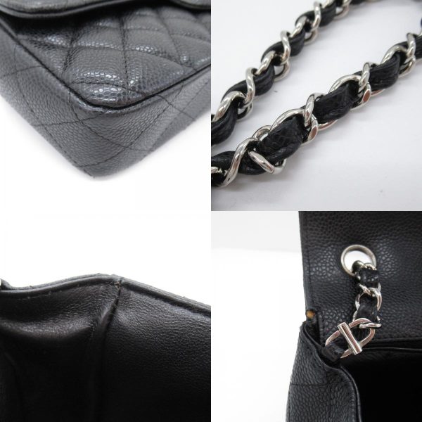 2101217849579 8c Chanel Matelasse Chain Shoulder Caviar Skin Black