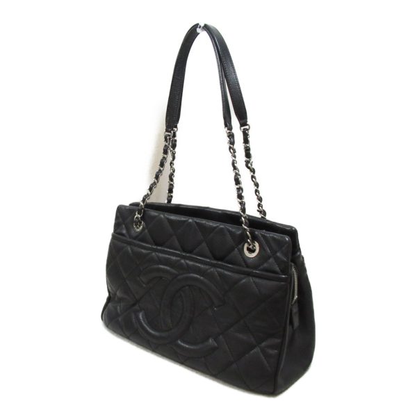 2101217849708 4 Chanel Chain Tote Caviar Skin Black