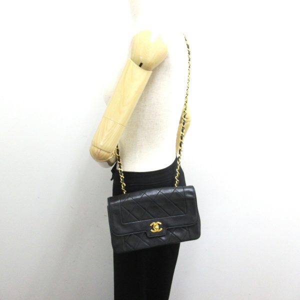 2101217850070 5 Chanel Matelasse Diana Chain Shoulder Lambskin Black