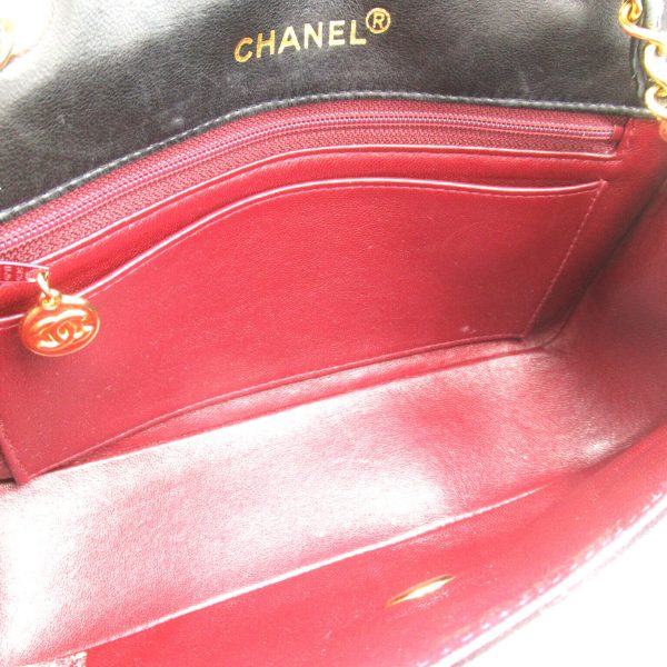 2101217850070 6 Chanel Matelasse Diana Chain Shoulder Lambskin Black