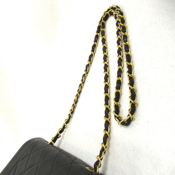 2101217850629 8 Chanel Matelasse Diana Lambskin Chain Shoulder Bag Black