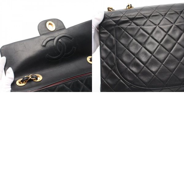 2101217867276 10c Chanel Deca Matelasse Shoulder Bag Lambskin Black