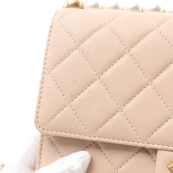 2101217870771 7 Chanel Matelasse Pearl Flap Shoulder Lambskin Pink