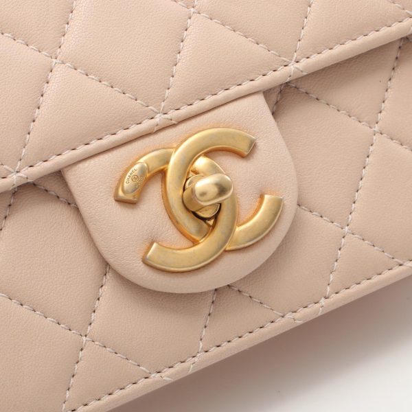 2101217870771 9 Chanel Matelasse Pearl Flap Shoulder Lambskin Pink