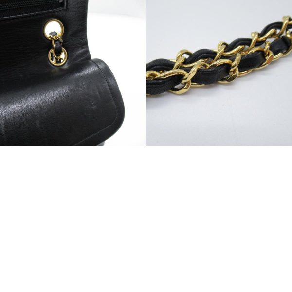 2101217883870 14c Chanel Matelasse Double Flap Chain Shoulder Lambskin Black