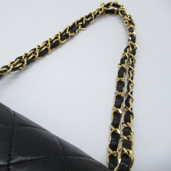 2101217883870 9 Chanel Matelasse Double Flap Chain Shoulder Lambskin Black