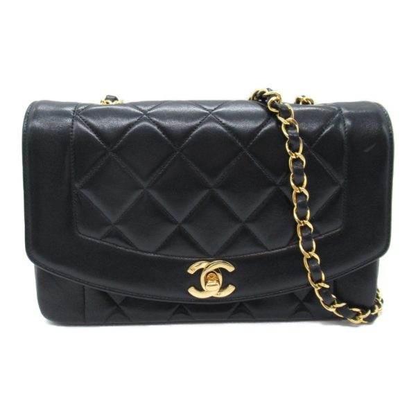 2101217884662 3 Chanel Matelasse Diana Chain Shoulder Lambskin Black