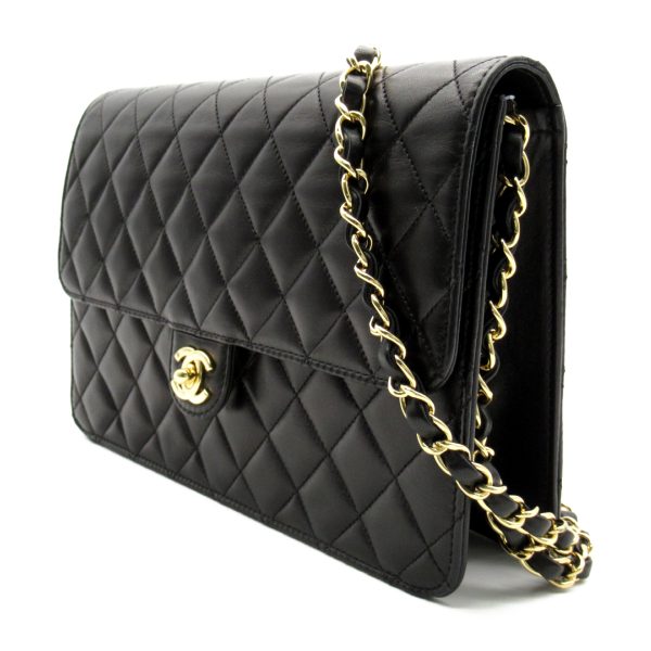 2101217885973 2 Chanel Matelasse Push Lock Chain Shoulder Lambskin Black