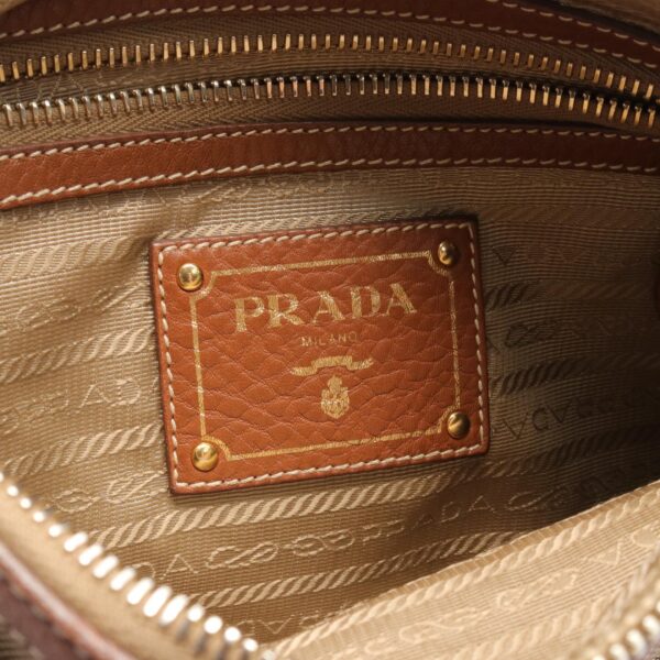 2101217886383 4 Prada Jacquard Shoulder Bag Khaki Brown