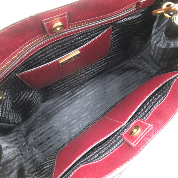 2101217887311 6 Prada 2WAY Saffiano Shoulder Bag BordeauBlack