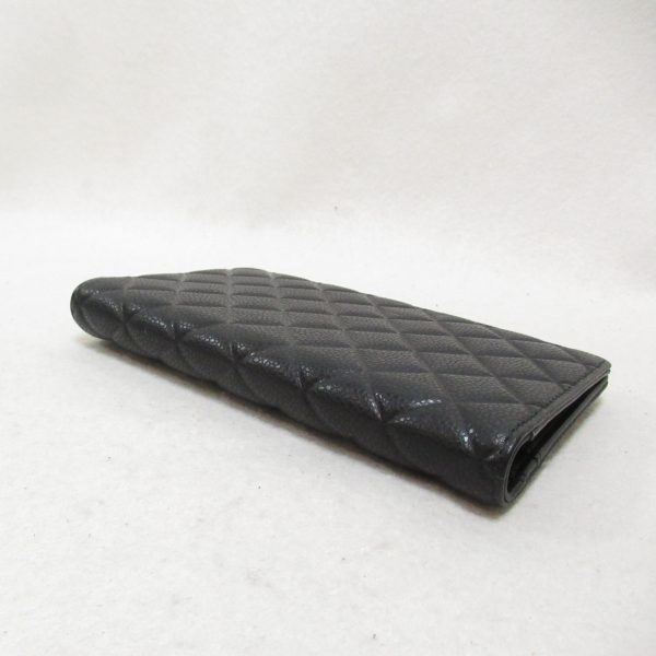 2101217888189 5 CHANEL BifLong Wallet Caviar Skin Grained Calf Black