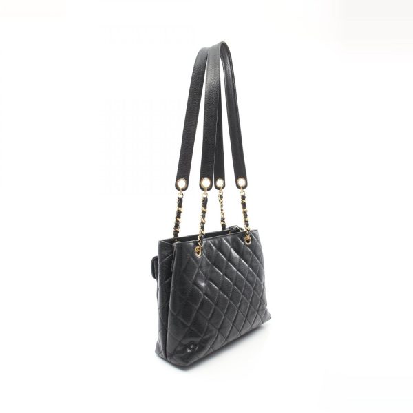 2101217888646 2 Chanel Matelasse Shoulder Bag Caviar Skin Black