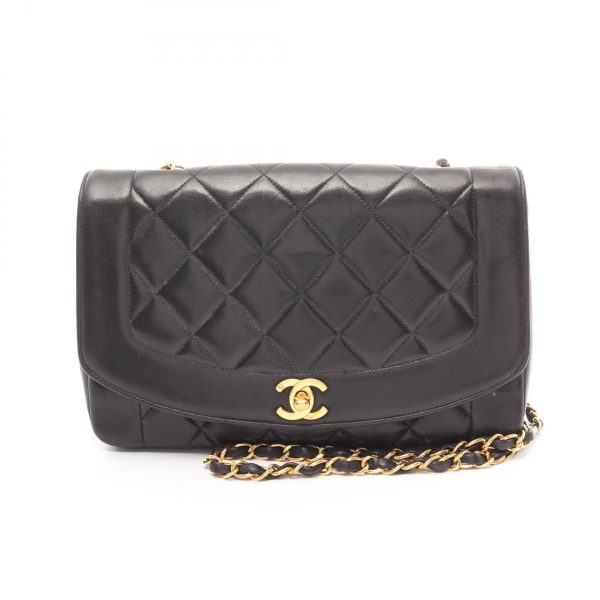 2101217893466 1 Chanel Matelasse Diana Flap Shoulder Bag Black