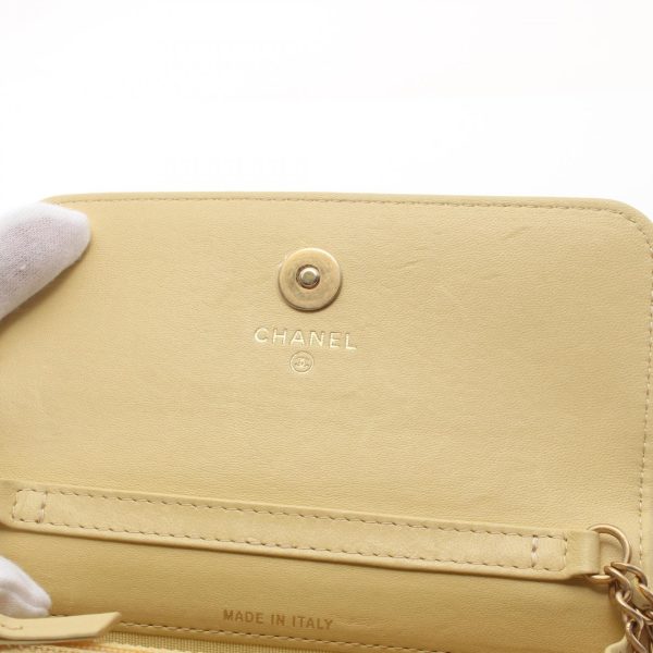 2101217895095 7 Chanel Matelasse Shoulder Bag Lambskin Yellow