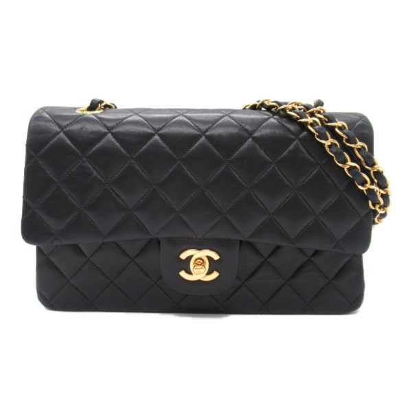 2101217908719 3 Chanel Matelasse Double Flap Chain Lambskin Black