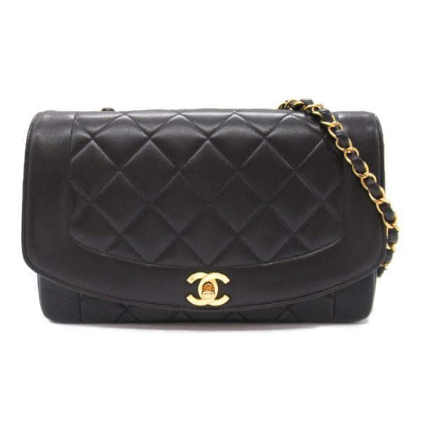 2101217913614 4 Chanel Matelasse Diana Chain Lambskin Black