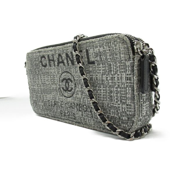 2101217921862 3 Chanel Deauville Line Wallet Shoulder Bag Black