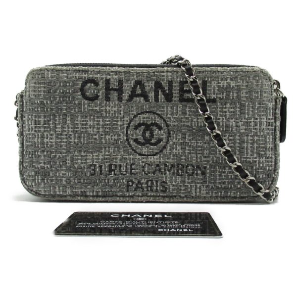 2101217921862 5 Chanel Deauville Line Wallet Shoulder Bag Black