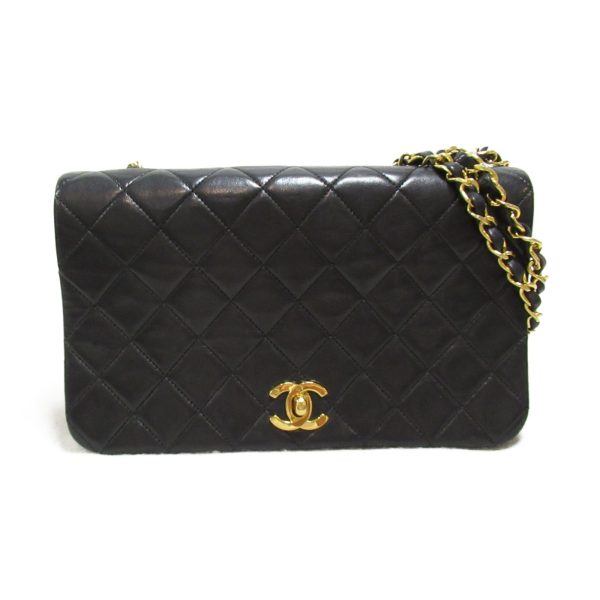 2101217925297 2 Chanel Matelasse Single Flap Chain Lambskin Black