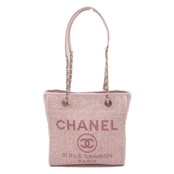 2101217932219 1 Chanel Deauville 2Way Tote PM Tote Bag Pink