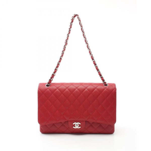 2101217949781 1 Chanel Deca Matelasse Single Flap Shoulder Bag Red