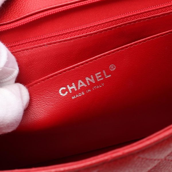 2101217949781 4 Chanel Deca Matelasse Single Flap Shoulder Bag Red