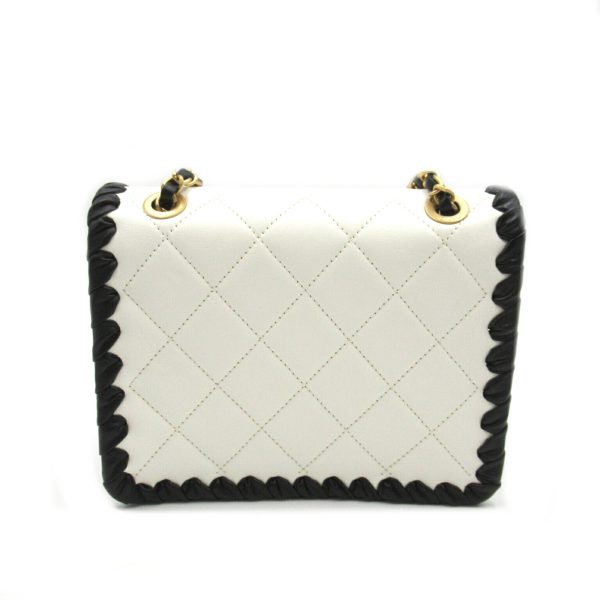 2101217950084 2 Chanel Chain Shoulder Bag White Black