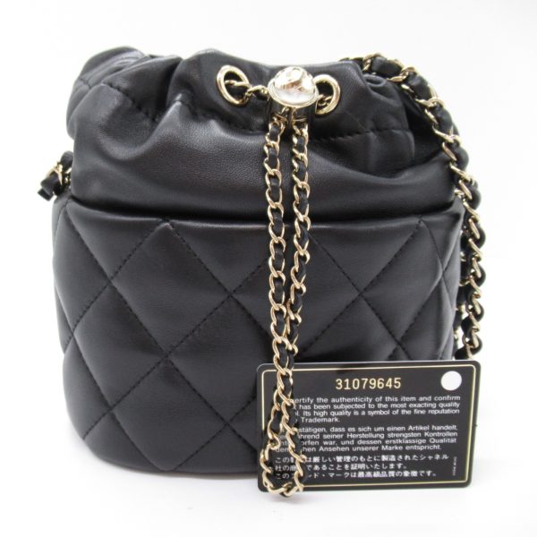 2101217956611 3 Chanel Chain Shoulder Bag Lambskin Black