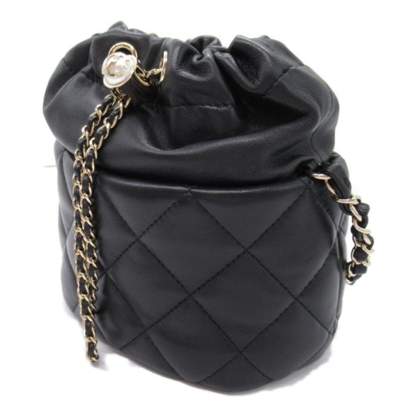 2101217956611 5 Chanel Chain Shoulder Bag Lambskin Black