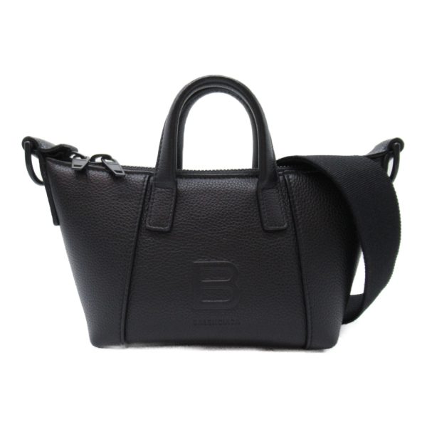 2101217956987 4 BALENCIAGA Hour Glass 2way Shoulder Bag Black