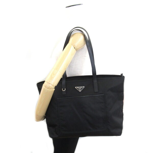 2101217974400 6 Prada Nylon Shoulder Tote Black