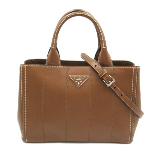 2101217975407 1 Prada Kanapa Calf Tote Bag Brown