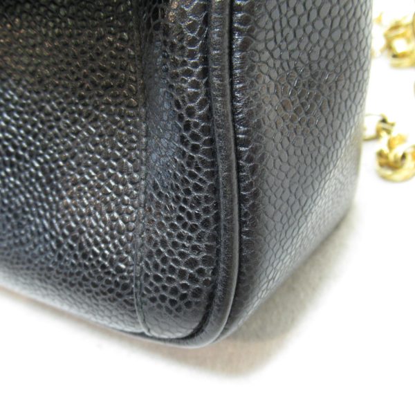 2101217977234 6 Chanel Chain Shoulder Bag Caviar Skin Black