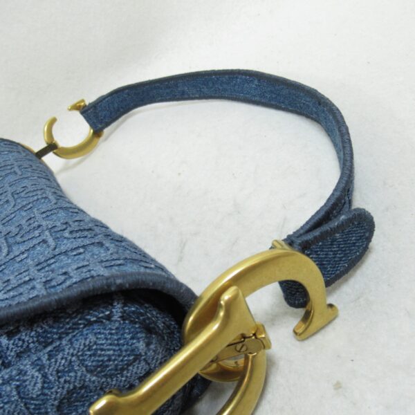 2101217979481 8 Dior Saddle Denim Shoulder Bag Blue