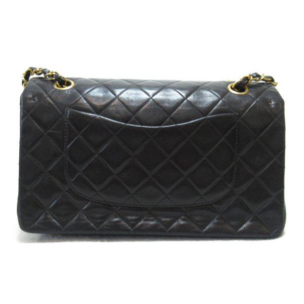 2101217983969 3 Chanel Matelasse Double Flap Chain Shoulder Bag Lambskin Black