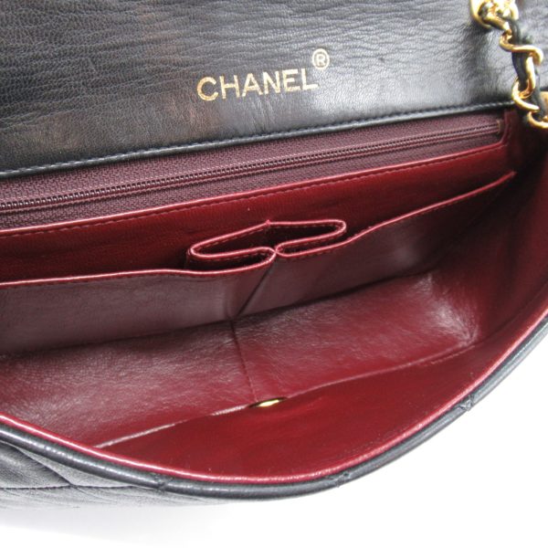 2101217984003 5 Chanel Mini Matelasse Single Flap Chain Shoulder Bag Lambskin Black