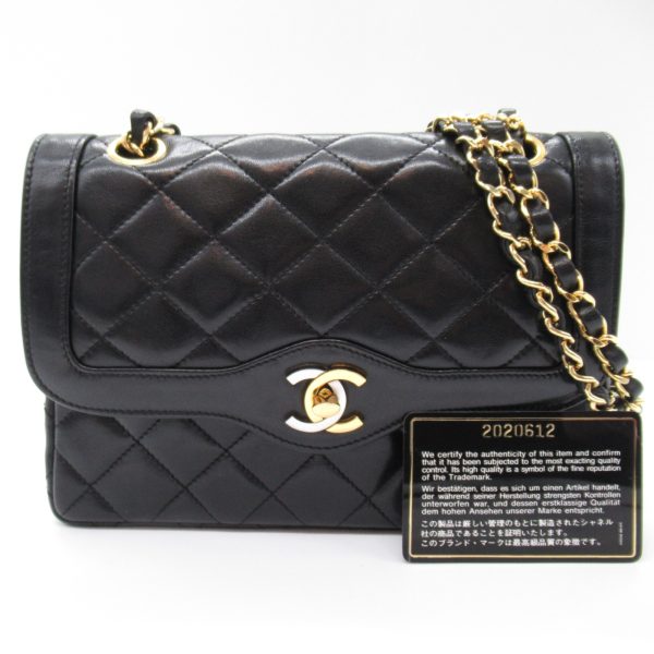 2101217984249 3 Chanel Paris Matelasse Chain Shoulder Bag Black