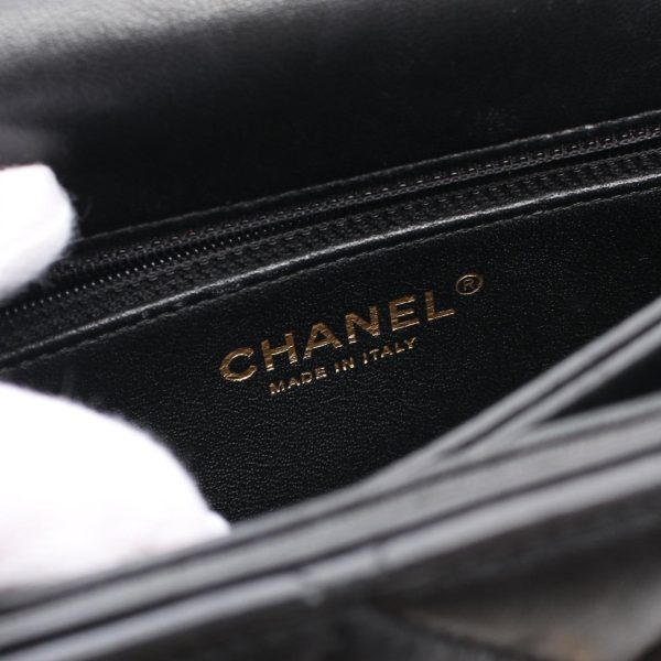 2101217984508 4 Chanel Top Handle Flap Shoulder Bag Lambskin Black