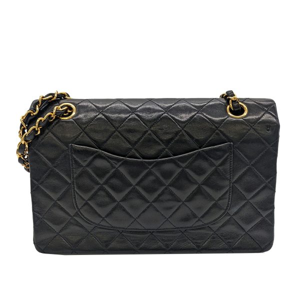 2101217990264 03 Chanel Matelasse Double Flap Chain Shoulder Bag Lambskin Black