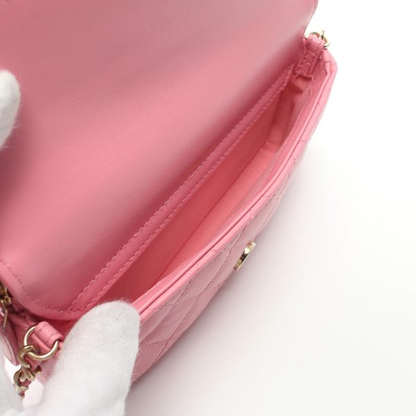 2101217990844 3 Chanel Matelasse Chain Phone Case Wallet Bag Pink