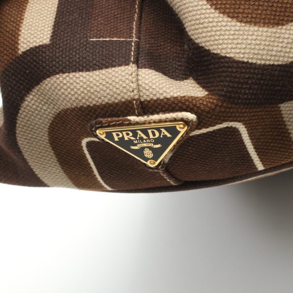 2101217990899 7 Prada Canapa Tote Bag Brown Beige