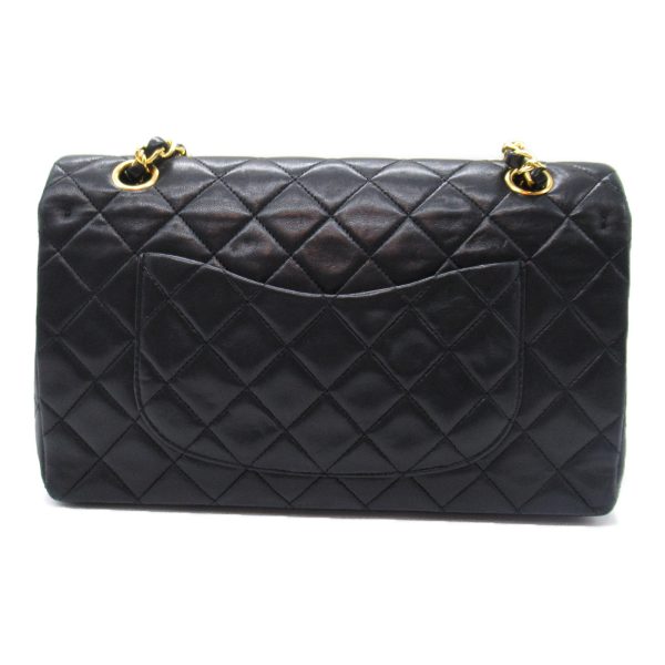 2101217997515 8 Chanel Matelasse Double Flap Shoulder Bag Black