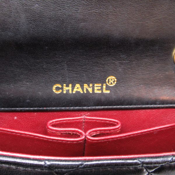 2101217999663 3 Chanel Mini Matelasse Single Flap Chain Shoulder Bag Lambskin Black