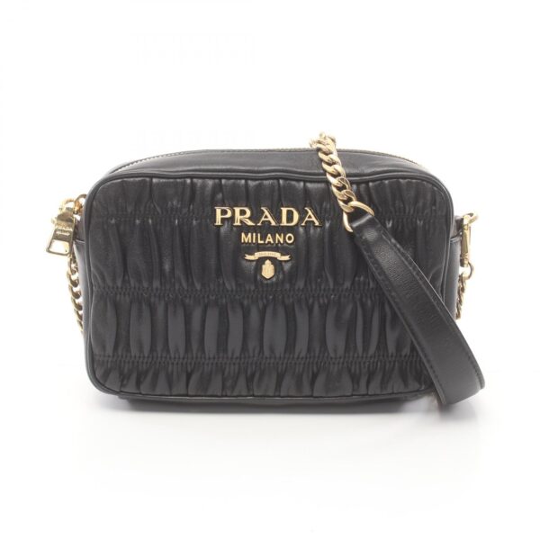 2101218003017 1 Prada Nappa Gaufre Shoulder Bag Black