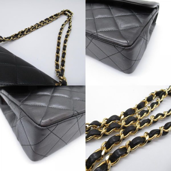 2101218004885 10c Chanel Paris Matelasse Chain Shoulder Bag Lambskin Black