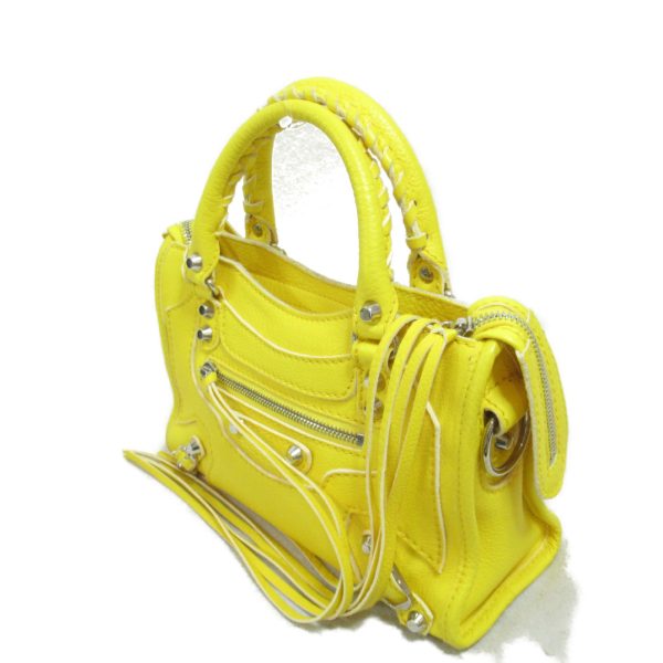 2101218005042 4 BALENCIAGA Mini City Shoulder Bag Yellow