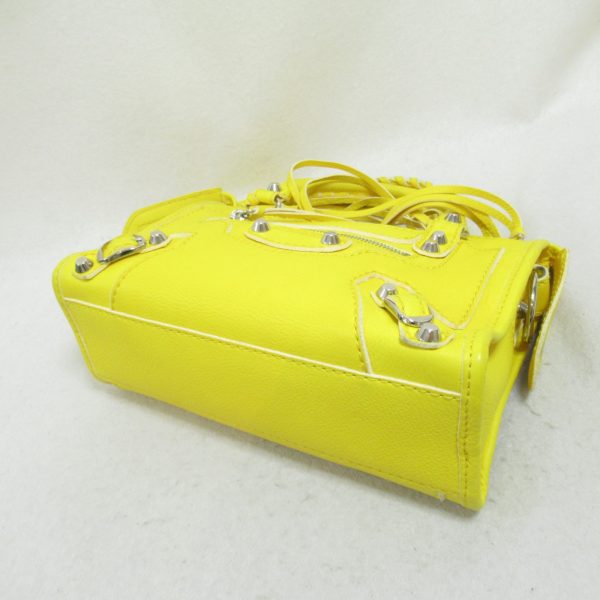 2101218005042 5 BALENCIAGA Mini City Shoulder Bag Yellow