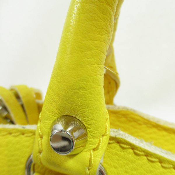 2101218005042 9 BALENCIAGA Mini City Shoulder Bag Yellow