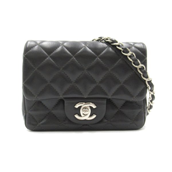 2101218018622 1 Chanel Mini Matelasse Chain Shoulder Bag Lambskin Black